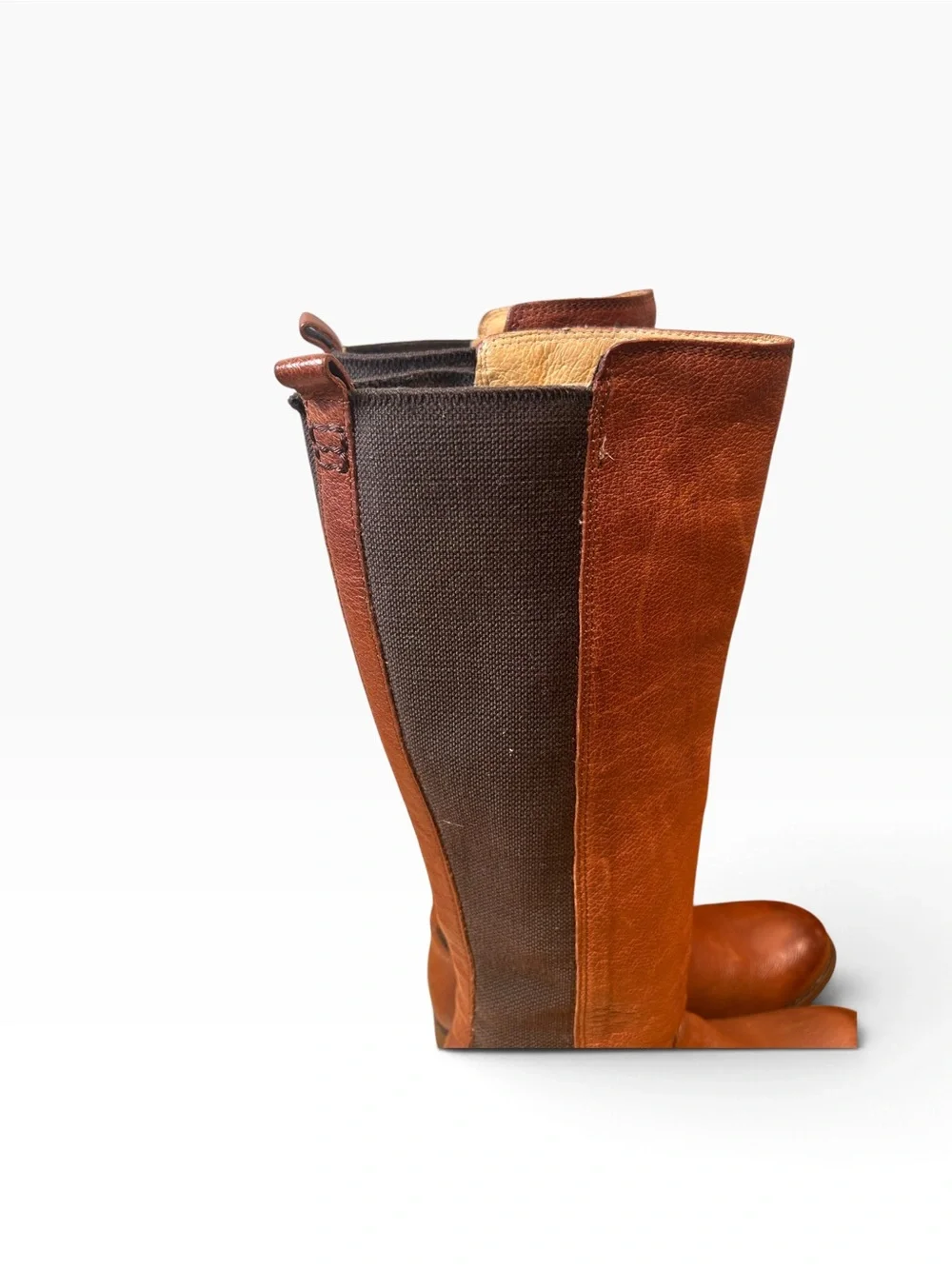 Frye Molly Gore Tall Tan Leather Riding Boots Equestrian Size 6B